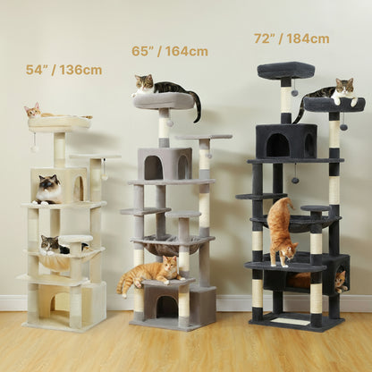 Multi-size Cat Tree Cat Tower with Sisal Scratching Posts