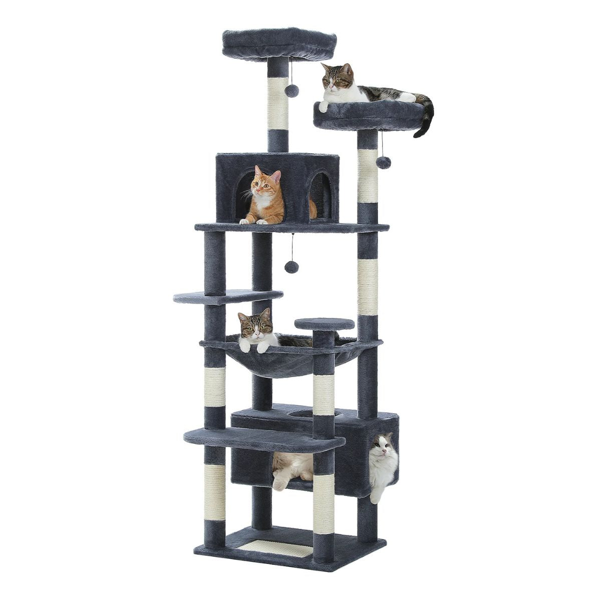 Multi-size Cat Tree Cat Tower with Sisal Scratching Posts