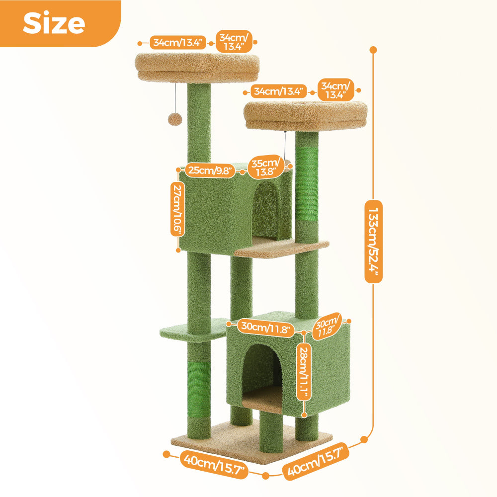 Flower Cat Tree Tower: Multi-Level Condo & Scratching Posts