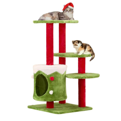 Meowy Christmas 32″ Multi-Level Cat Tree - Holiday Gift